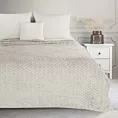 Koc 150x200 cm beżowy bardzo miękki w dotyku z wytłaczanym wzorem 3D CINDY 6 Design 91