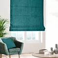 Roleta rzymska SAFARI turkusowa z miękkiej welwetowej tkaniny z połyskiem