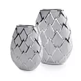 Wazon dekoracyjny SAELA z lśniącym geometrycznym wzorem