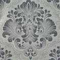 Pościel 220x200 cm bawełniana kolor jasnoszary, stalowy z ornamentowym wzorem PALERMO 10 Terra Collection