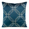 Poszewka na poduszkę 45x45 cm welwetowa kolor granatowy z błyszczącym nadrukiem BLINK 30