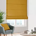 Roleta rzymska musztardowa z miękkiej tkaniny z efektem melanżu