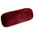 Poduszka wałek 15x45 cm bordowy z miękkiej futrzanej tkaniny  NINA