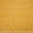 Ręcznik kąpielowy 50x90 cm bawełniany kolor musztardowy z bordiurą w paski podkreślone błyszczącą nicią 500 g/m2 GALA