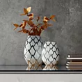 Wazon dekoracyjny SAELA z lśniącym geometrycznym wzorem