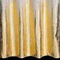 Zasłona naturalno, złocista zdobiona błyszczącym nadrukiem z dodatkiem lnu 135x250 cm przelotka - IMANI