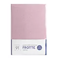 Prześcieradło frotte z gumką 160x200 cm z bawełny kolor pudrowy róż 170 g/m2 Design 91