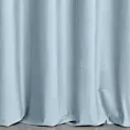 Zasłona szyta na taśmie 5 cm błękitna z miękkiej półmatowej tkaniny welwetowej