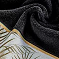 Ręcznik kąpielowy 50X90 cm bawełniany kolor czarny z designerską bordiurą 500 g/m2 EVA 17 Eva Minge