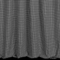 Zasłona szyta na taśmie fala czarno biała z delikatnej tkaniny w kratkę