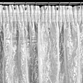 Dekoracja okienna biało, srebrzysta z marmurkowym wzorem z etaminy 140x270 cm taśma MIA