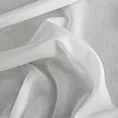 Firana szyta na taśmie fala biała z delikatnej matowej żorżety, wykończonej obciążnikiem