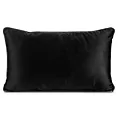 Poduszka 30 x 50 cm welwetowa czarna z kontrastującą lamówką GAJA 3