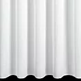 Firana szyta na taśmie fala biała z tkaniny o drobnym, wyraźnym splocie, wykończona obciążnikiem