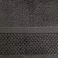 Ręcznik kąpielowy 50x90 cm bawełniany kolor brązowy podkreślony ryżową bordiurą 530 g/m2 VILIA