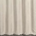 Zasłona szyta na taśmie 5 cm jasnobeżowa z miękkiej matowej tkaniny szenilowej o naturalnym splocie