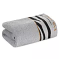 Ręcznik do rąk 30x50 cm bawełniany kolor srebrny,czarny z designerską bordiurą 500 g/m2 EVA 22 Eva Minge