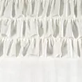 Zasłona welwetowa biała zdobiona falbanami 140x270 cm taśma - AURA