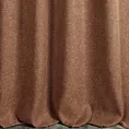 Zasłona szyta na taśmie 5 cm brązowa z tkaniny typu bukla o grubym splocie