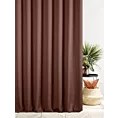 Zasłona szyta na flexach ruda z tkaniny o naturalnym splocie z efektem melanżu