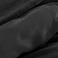 Pościel 220x200 cm gładka z polaru kolor czarny FLANO