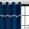 Zasłona granatowa z aplikacją w samochody z welwetu 140x250 cm przelotka - CAR