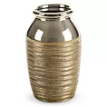 Wazon  ceramiczny DORI złota ze żłobieniami