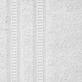 Ręcznik kąpielowy 70x140 cm bambusowy kolor biały zdobiony bordiurą w pasy 500 g/m2 MILA