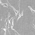 Dekoracja okienna biało, srebrna z etaminy zdobiona błyszczącym marmurkowym wzorem 140x270 cm taśma ALINA