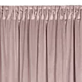 Zasłona welwetowa pudrowo różowa zdobiona falbanami 140x270 cm taśma - CHARLOTTE