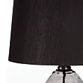 Lampa stołowa nocna czarna MAYA z podstawą z dymionego szkła