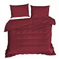 Pościel 220x200 cm gładka z satyny bawełnianej kolor bordowy DINA Diva Line