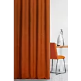 Zasłona szyta na taśmie 8 cm DORA - HIT ruda z miękkiej tkaniny o welurowej strukturze