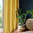 Zasłona musztardowa z miękkiego welwetu 140x250 cm przelotka - SUZANA