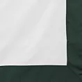Pościel 160x200 cm bawełniana z makosatyny kolor biały, ciemnozielony z kontrastującą kantą Reina Line kolekcja FIORE