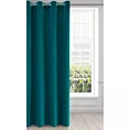 Zasłona ciemnoturkusowa z matowego welwetu 140x250 cm przelotka - MILO