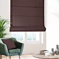 Roleta rzymska LUXOR brązowa z eleganckiej lśniącej tkaniny o drobnym splocie