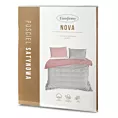 Pościel 160x200 cm bawełniana kolor jasnoszary, pudrowy dwustronna NOVA 3