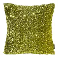 Poszewka na poduszkę 45x45 cm welwetowa kolor zielony dwustronna z cekinami BELISA