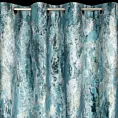 Zasłona welwetowa turkusowa z efektem błyszczącej przecierki 140x250 cm przelotka - MALIA