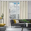 Zasłona kremowa z wytłaczanym wzorem, welwetowa 140x250 cm przelotka - ARETA