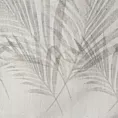 Obrus beżowo, kremowy 145x220 cm INES 11 z nadrukowanym motywem liści palmowych