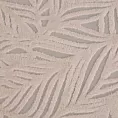 Zasłona beżowa z welwetu wytłaczanego w liście 140x250 cm przelotka  -  OCTAVIA