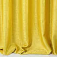 Zasłona szyta na flexach CANDY musztardowa z tkaniny z strukturalnym spolotem