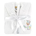 Szlafrok dziecięcy BABY z aplikacją z kolorową krówką