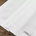 Obrus biały 145x350 cm ELLEN zdobiony drobnymi srebrnymi kropkami i elegancką listwą