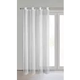 Firana biała z siateczkowej tkaniny 140x250 cm przelotka -  ABI
