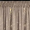 Zasłona welwetowa brązowo, złocista zdobiona marmurkiem 140x270 cm taśma - MOLLY