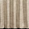 Zasłona szyta na taśmie 5 cm ciemnokremowa z tkaniny o grubym splocie z efektem melanżu