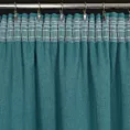 Zasłona ciemnoturkusowa zaciemniająca o strukturalnym wzorze 130x300 cm taśma - CARLO